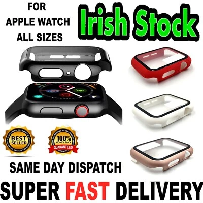 Apple Watch iWatch Series 11 10 9 8 7 SE Cover 2in1 Case Glass Screen Protector