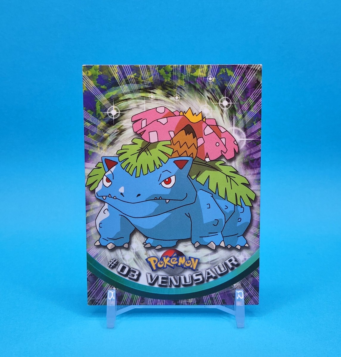 Topps VENUSAUR フシギバナ #03 Pokemon 1999 TV 1999 Topps Pokemon TV Animation Series 1 - Venusaur #03