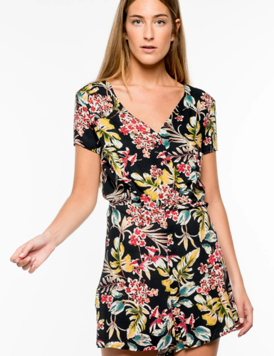 Tuta donna intera corta sexy abito in cotone estiva salopette jumpsuit da  XS S M | eBay