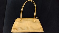 Damen Handtasche Baguette Kunst Leder gold Animal  Neu