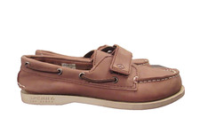 sperry top sider AO H L boys 1M leather hook loop strap adjustable shoes
