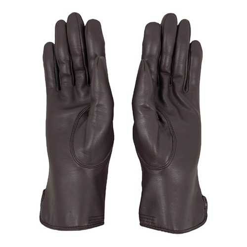 Vintage 70s 80s Gloves Womens B L XL 8 Leather Wrist Genuine Fur Lined Ladies - Picture 10 of 21