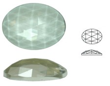 Owal rombu ze szkła, 1 szt., okrągły, ok. 30x22 mm, wys. ok. 9 mm