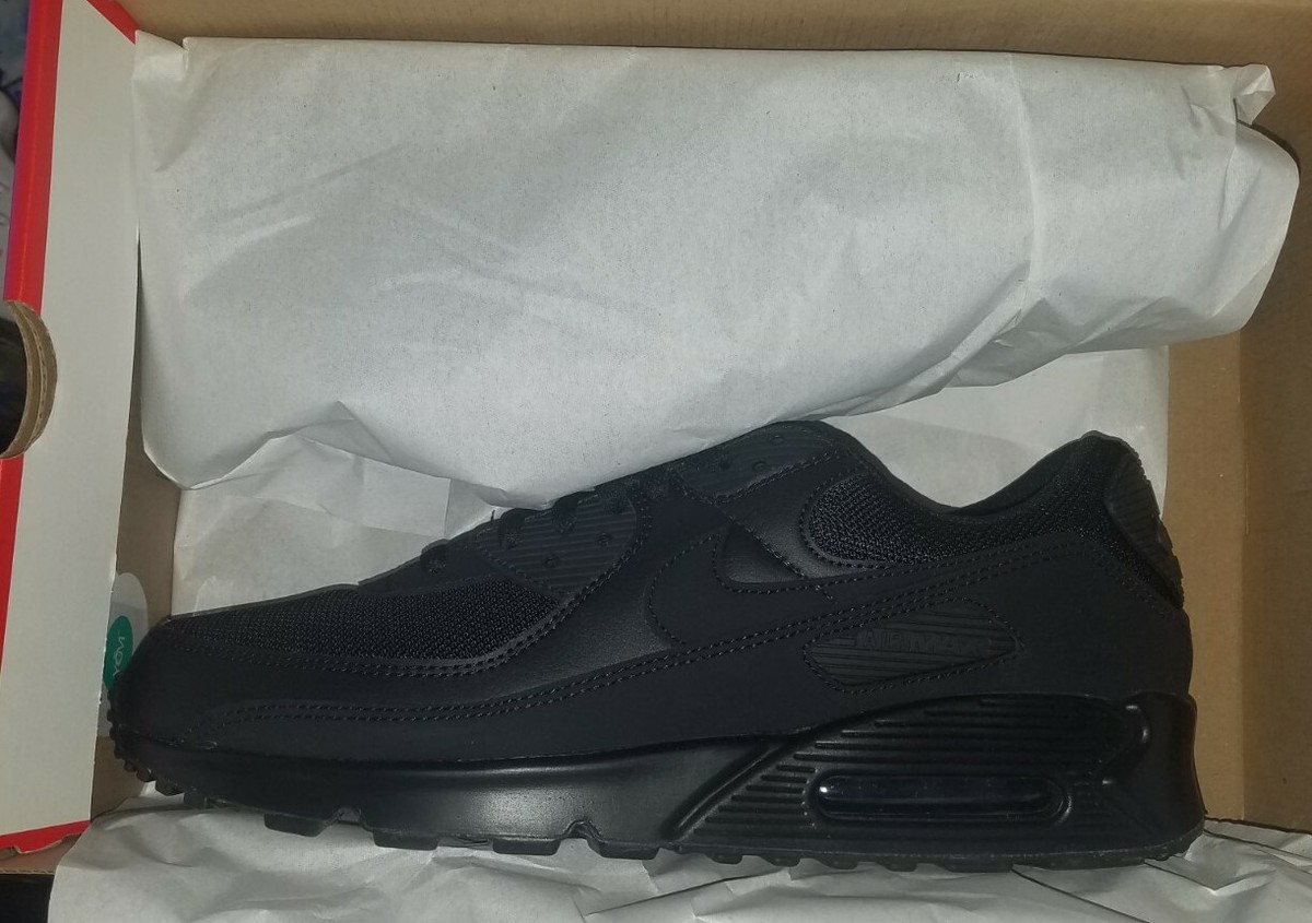 NIKE AIR MAX 90 RECRAFT TRIPLE BLACK MEN'S SIZE 12.5 NEW | eBay