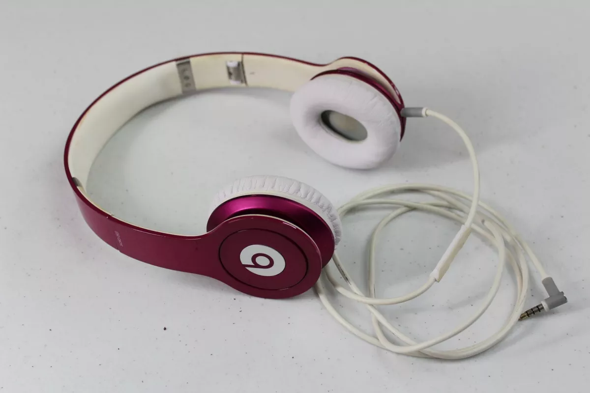 kandidat geni sur Beats By Dre Earphones Solo Corded Pink White Foldable Portable | eBay