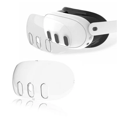 MARKENLOS Funda protectora transparente Cover para gafas Quest 3 VR auriculares carcasa delantera accesorios