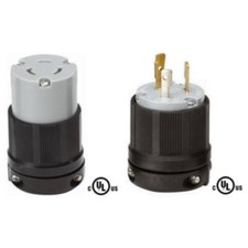NEMA L5-20 Grounding Locking Plug, 20A 125V AC, 2 Pole 3 Wire, cUL Listed