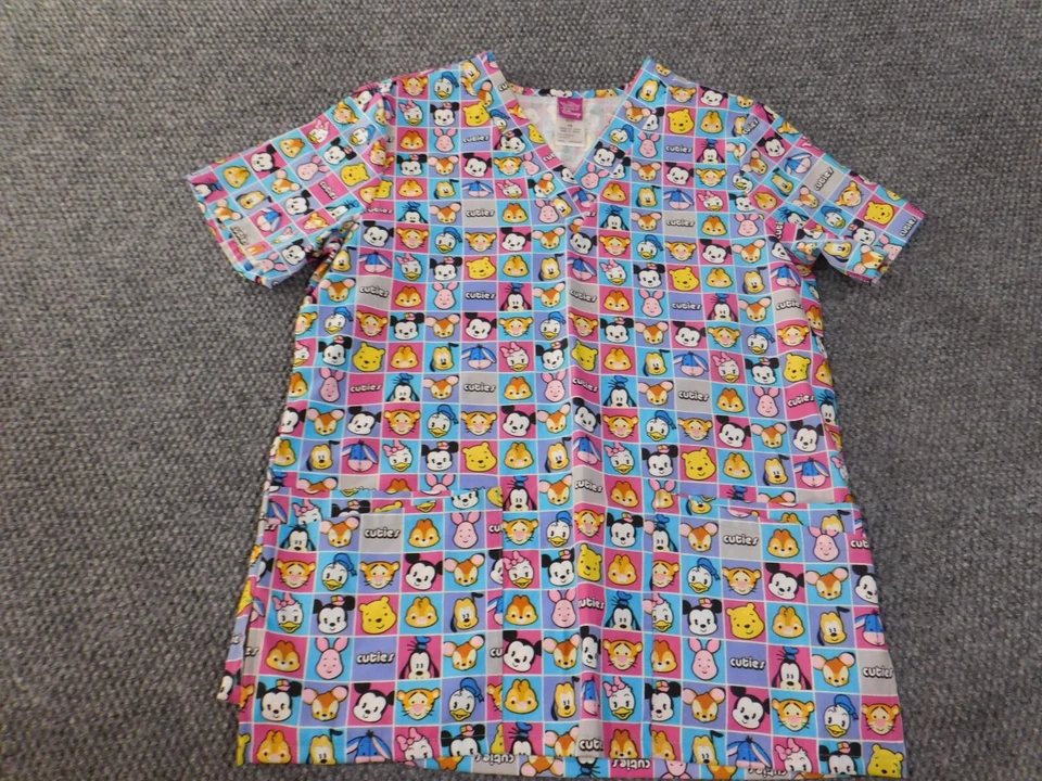 Disney Scub Mujer Top XS Azul Mickey Mouse Medicina Salud Retro Dibujos Animados Foto 4 de 4