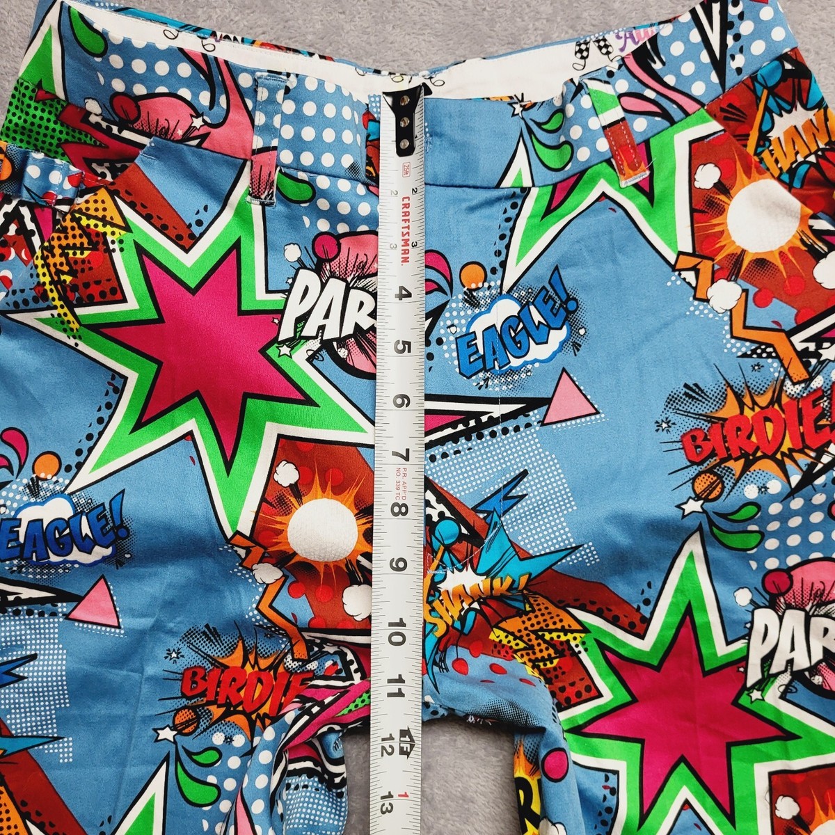 Royal & Awesome Pants Men's 28x32 Golf Multi Color Loud