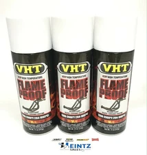 VHT SP101-3 PACK FLAT WHITE High Temperature FlameProof Header Paint - 11 oz