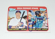 ABRAHAM ALMONTE SIGNED AUTO'D 2014 TOPPS HERITAGE CARD #166 MARINERS INDIANS RC