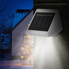 LED Solar Wall Light Stairs Fence Garden Yard Outdoor Security Lamp Waterproof