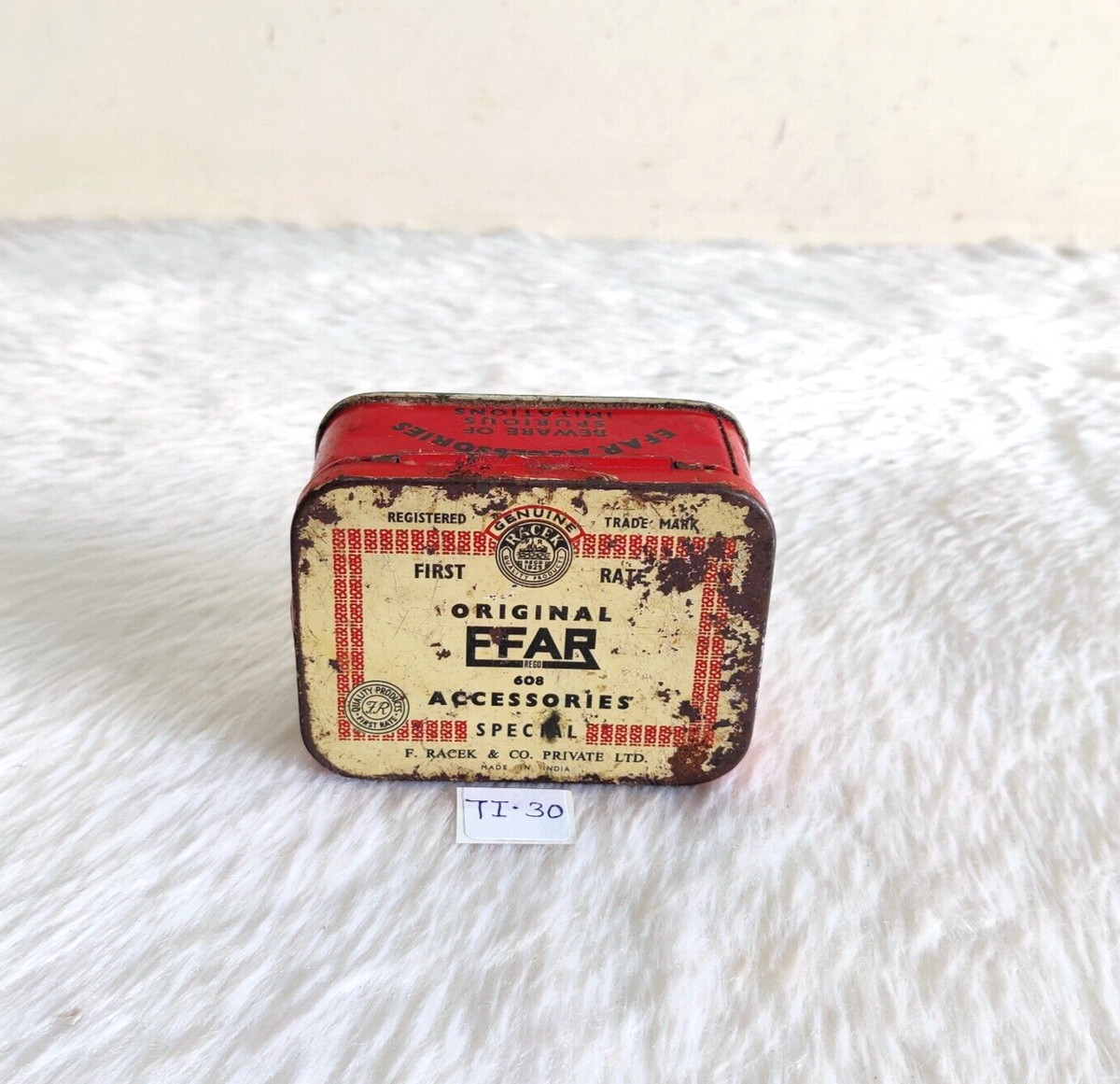Vintage Original EFAR 608 Lantern Accessories Advertising Tin Box