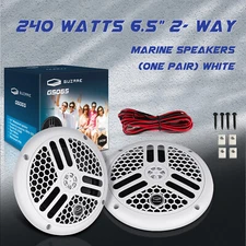 Marine Waterproof Boat Speakers GUZARE 6.5" Round 240W for ATV UTV RV Golf Cart