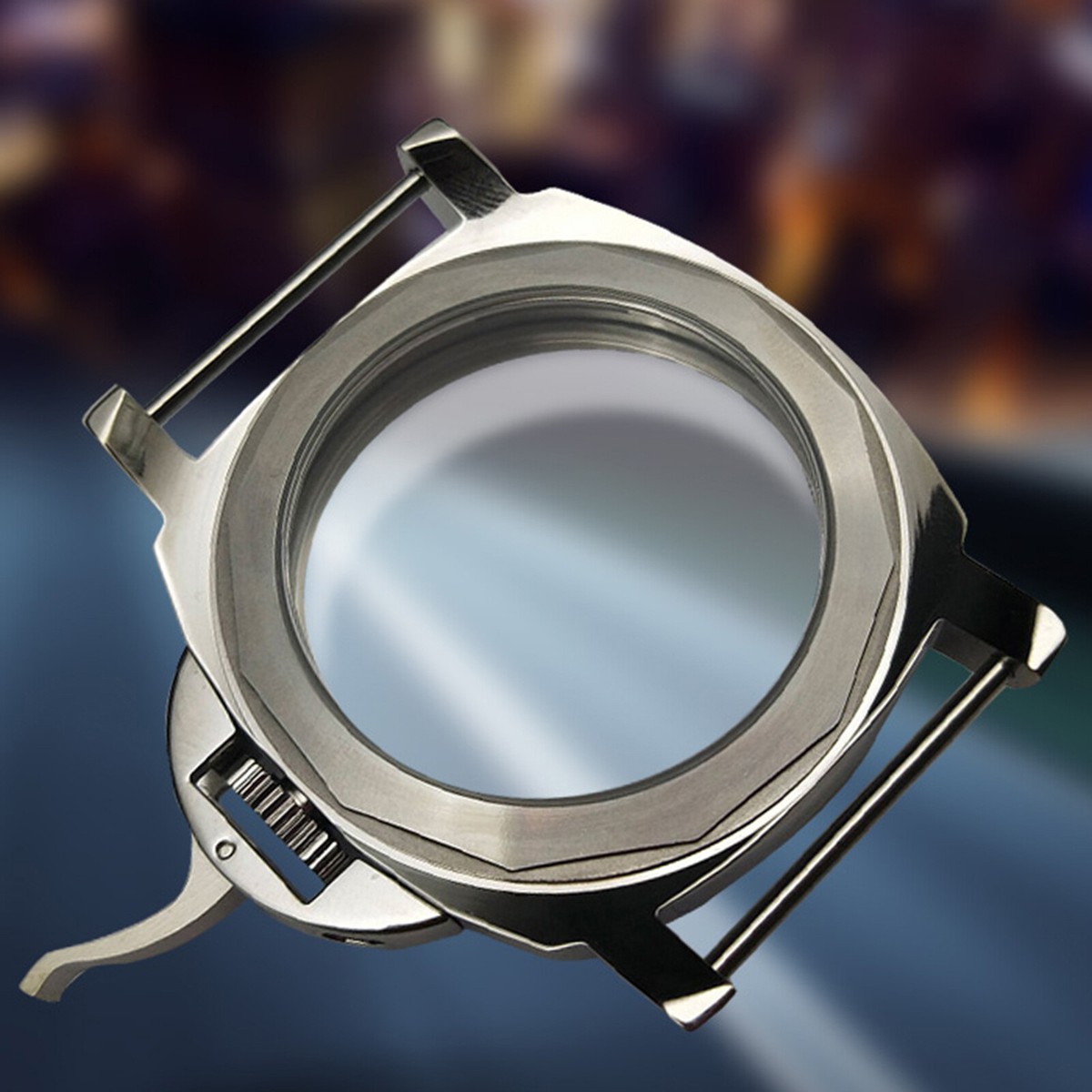 44mm Watch Case Polished Stainless Steel Shell for Eta 6497/6498 ST36  Movement