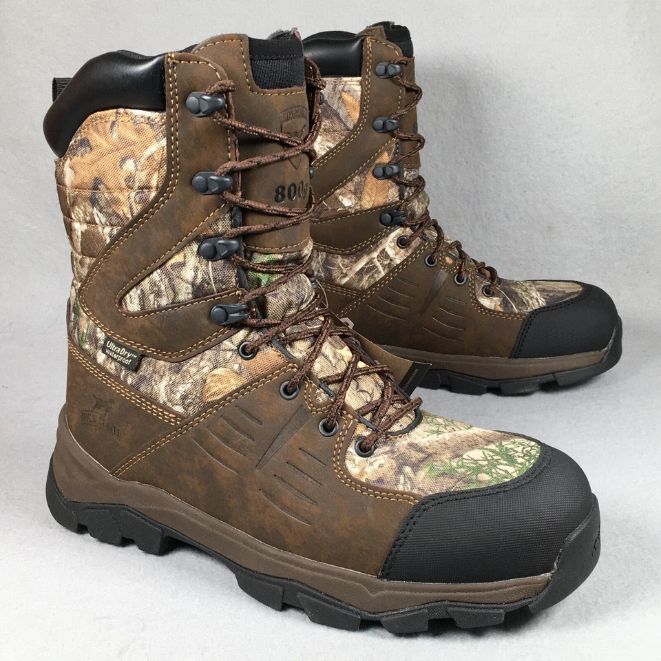 Irish Setter Terrain Boots Mens 8 D Camo Leather Insulated Hunting 10-Inch $185 - Image 2 of 4
