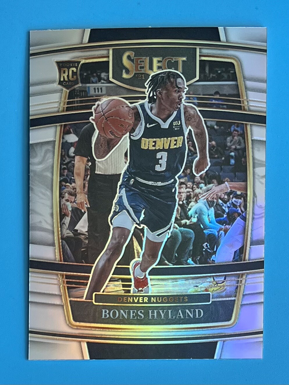 2021-22 Panini Select BONES HYLAND Silver Prizm #79 Rookie Concourse RC Denver