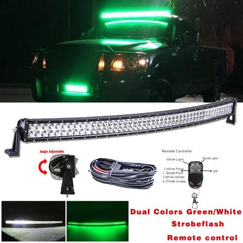 Green White Strobeflash Led Light Bar Kits For Off-road Driving Hunting Fishing - Picture 22 of 77