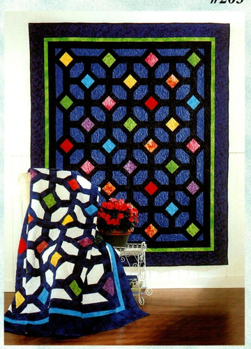 Jewel Maze Wall Quilt Pattern Stained Glass Window
