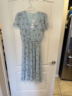 knee length dresses for ladies Molly Sunflower Flora Blu Midi Dress main image 0