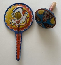 Vintage Metal Tin Clown Noise Making Toys Made In USA