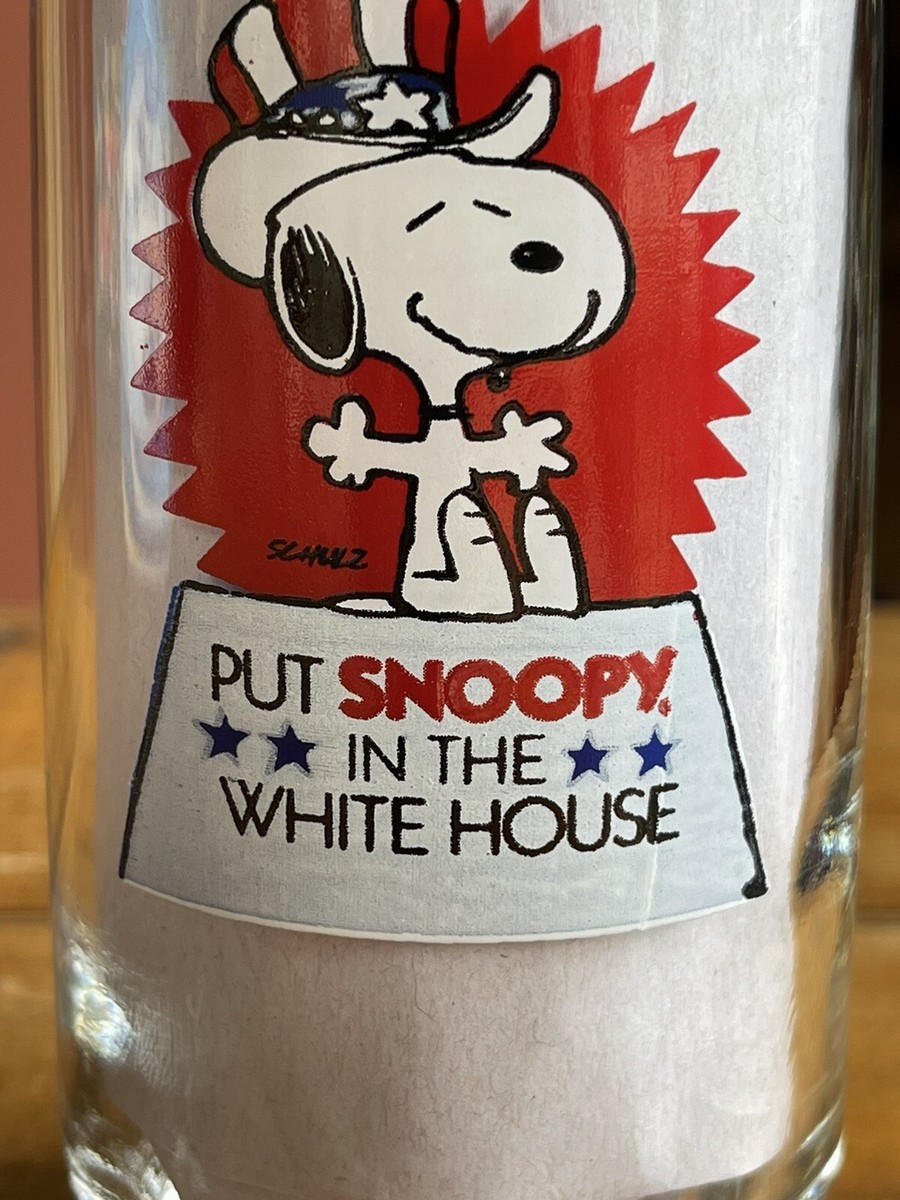 Vintage “Put Snoopy In The White House” Glass, Peanuts, Anchor