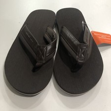 Harvest Land Dark Brown Flip Flops Size 10