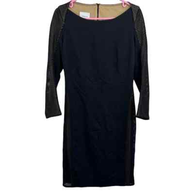 AKRIS punto Black Mesh long sleeve Sheath Dress Womens Size 6 | eBay