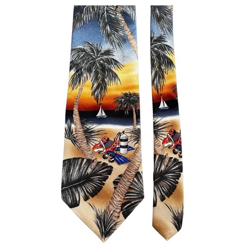 AMERICAN LIFESTYLE silk tie snorkeling adventure USA - Picture 2 of 3