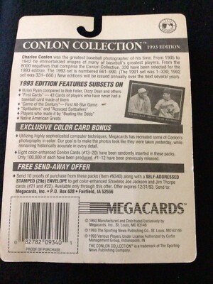 1993 Conlon Collection 1905-1942 Blister Pack of 33 Cards Sealed