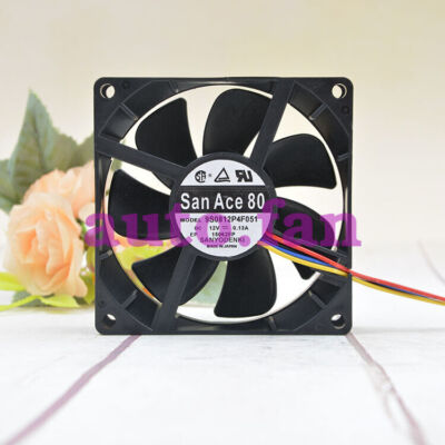 Applicable for 8cm 8025 12V 0.13A 9S0812P4F051 PWM mute chassis #A6-22^