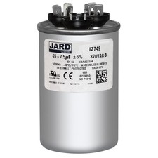 45 7.5 uf/MFD 370 VAC volts Round Dual Run Capacitor 50/60 Hz - Lot-1