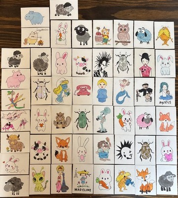 PICK ONE - Original Art ACEO Miniature Painting Watercolor ATC 