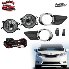 Labwork Fog Lights Driving Lamp For Toyota Sienna 2011-2017 Switch+Bulb Clear