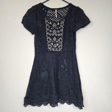 Free People Sheer Goth Patchwork XS Dress
