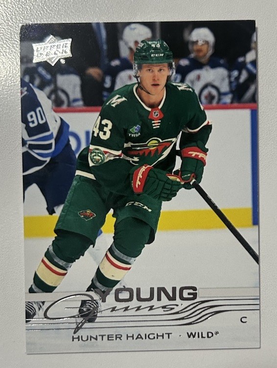Upper Deck 2025-26 Series 2 Young Guns Hunter Haight #475 Wild