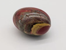 Vintage Handpainted Carved Wooden Egg