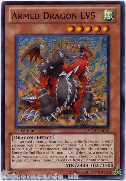 SDDL-EN019 Armed Dragon LV5 1st Edition Mint YuGiOh Card