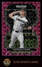 2022 Panini Prizm Draft Picks #PDP146 Connor Staine Neon Pink Velocity
