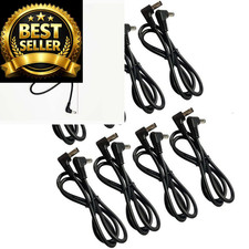 SOLUTEK 12" Guitar Pedal Power Cable Short, Double Right-Angle for 12 inches