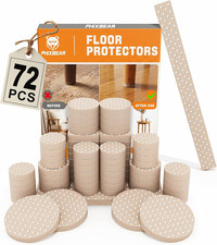 72 PCS Felt Furniture Pads, 0.2 Inch Thick Self Adhesive Furniture Floor