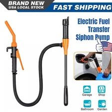 Battery Powered Electric Fuel Transfer Siphon Pump Gas Oil Water Liquid 2.4 GPM