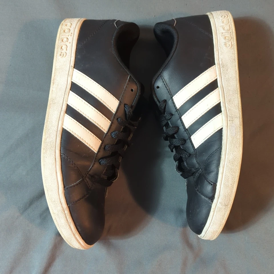 Adidas женщин Neo Cloudfoam AW4407 черный белый на шнуровке кроссовки обувь Размер 9,5 - Изображение 3 из 4