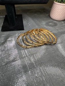 Authentic Brand 6pcs Gold plated bangles set Size: 2.8”
