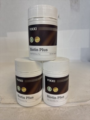 3x Vikki Biotin Plus Hair Nutrition Promotes Hair Growth - 60 Ct Exp1/27