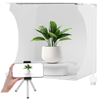 Photo Studio Light Box Photography Booth w/LED & Backdrop Folding Shooting Tent