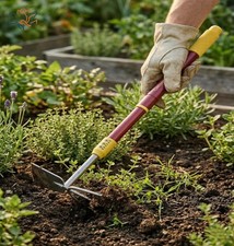 ZHK Cultivator Hoe – Garden Hand Tool, Lawn Tiller, 2-in-1 Rake for Gardening