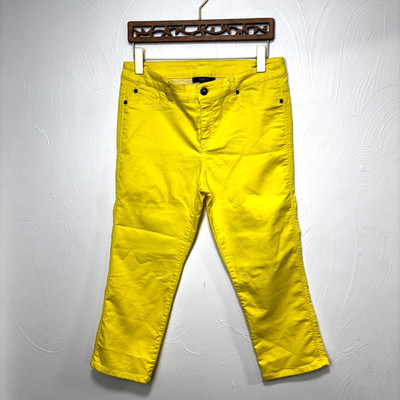 Style & Co. Yellow Jeans Solid Bright Spring Summer Casual Womens Cropped Size 6