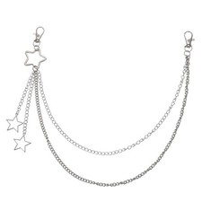 Star Punk Pants Chain with Lobster Clasps for...