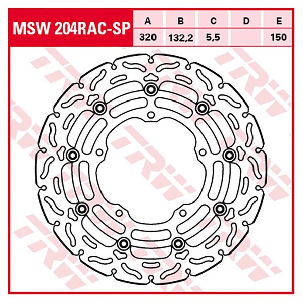 TRW Bremsscheibe 5,5 Mm Ohne ABE (FüR: Yamaha YZF-R1M ABS RN49 17-19 Vorne )-image